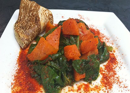 Spinach with Sweet potato
