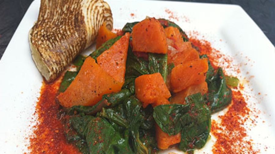Spinach with Sweet potato